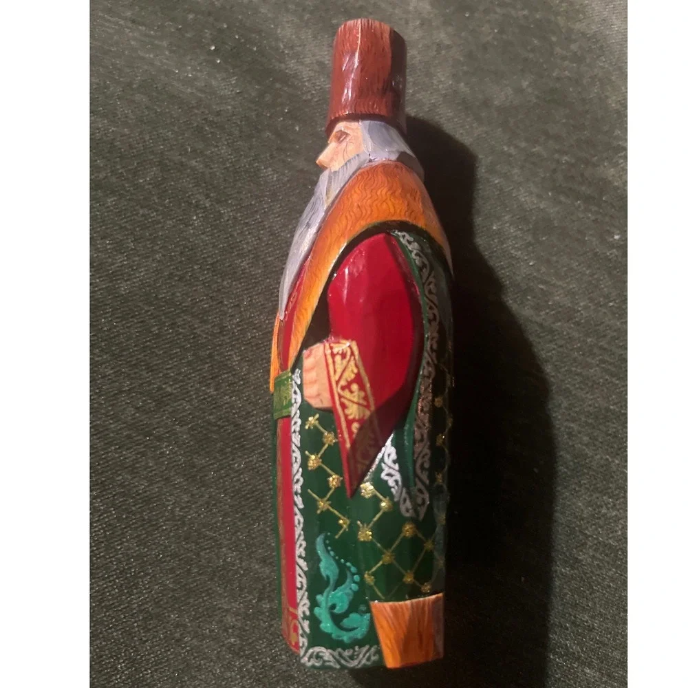 Sergiev Posad‎ ornament Father Frost, Ded Moroz Hand carved Hand painted Russia
